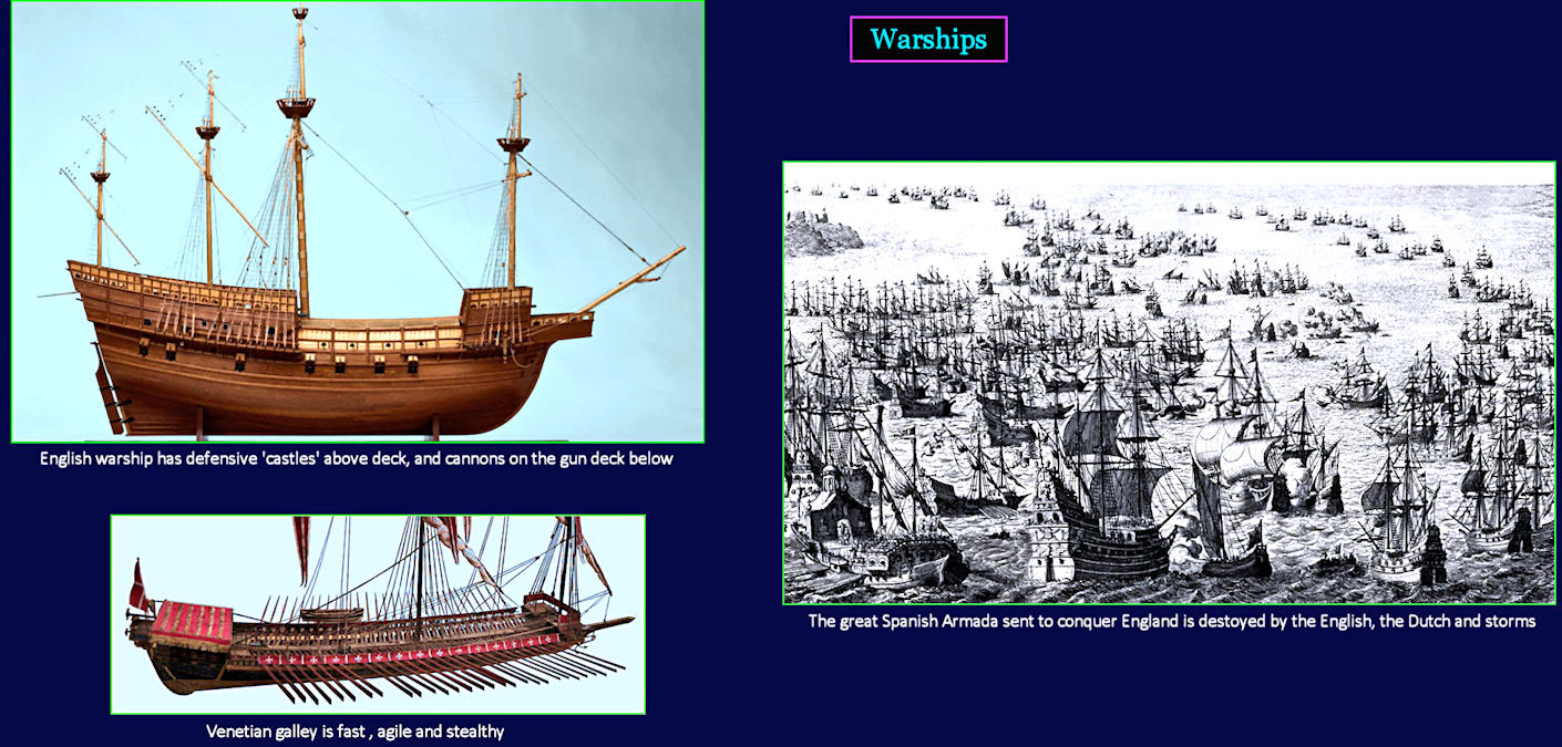 Medieval warships and galleys